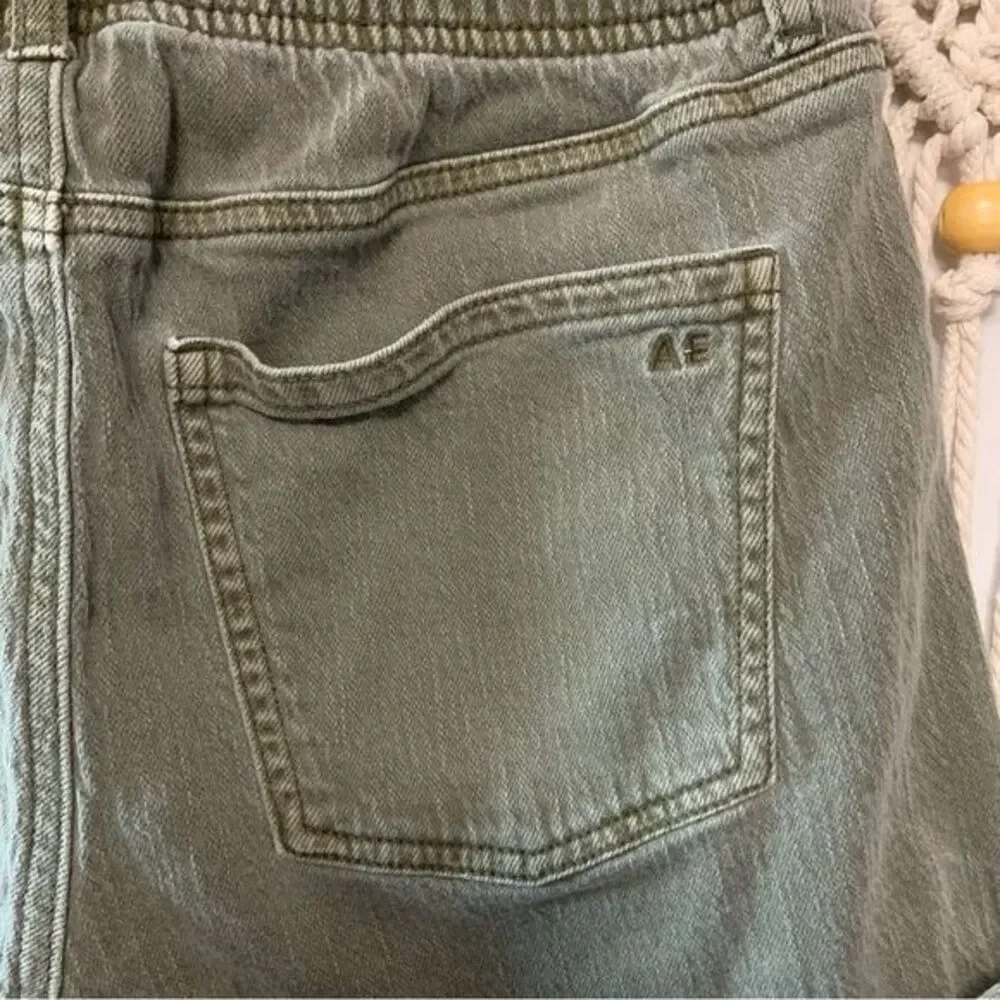 AMERICAN EAGLE‎ Women’s Tomgirl Olive Green Drawstring Cuffed Shorts Size 0 - Picture 6 of 14